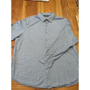 Hart Shaffner Marx Long Sleeve 100 Percent Cotton Shirt Blue Men XXL